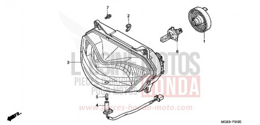 HEADLIGHT XL650V1 de 2001