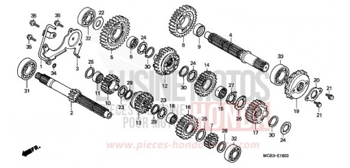TRANSMISSION XL650V1 de 2001