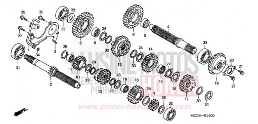 TRANSMISSION XL650V2 de 2002