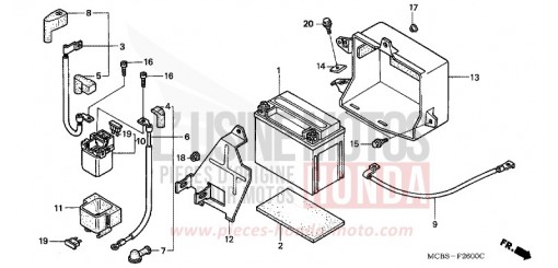 BATTERIA XL650V4 di 2004