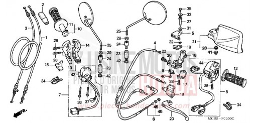 SWITCH/CABLE XL650V4 de 2004
