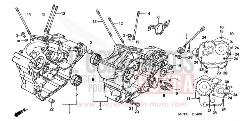 CRANKCASE XL650V5 de 2005