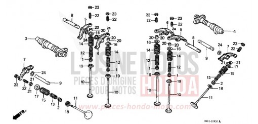 CAMSHAFT/VALVE VT600CJ de 1988