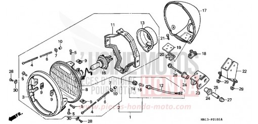 HEADLIGHT VT600CK de 1989