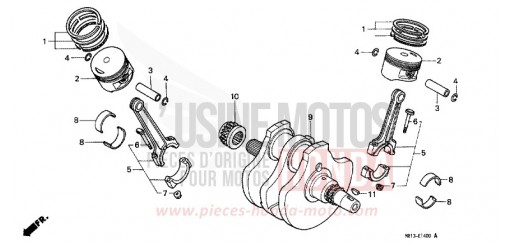 CRANKSHAFT/PISTON VT600CK de 1989
