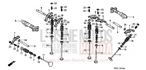 CAMSHAFT/VALVE VT600CR de 1994