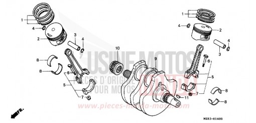 CRANKSHAFT/PISTON VT600CR de 1994