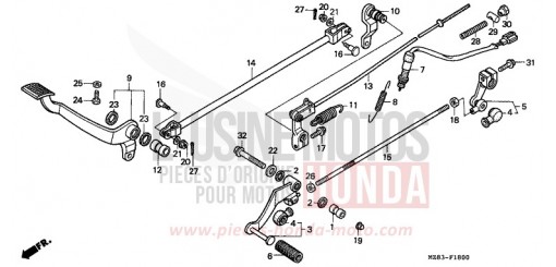 PEDAL VT600CT de 1996