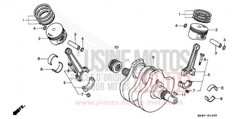 CRANKSHAFT/PISTON VT600CV de 1997