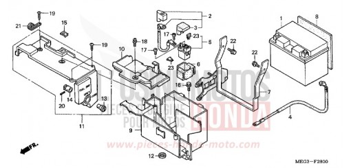 BATTERY VT750C4 de 2004