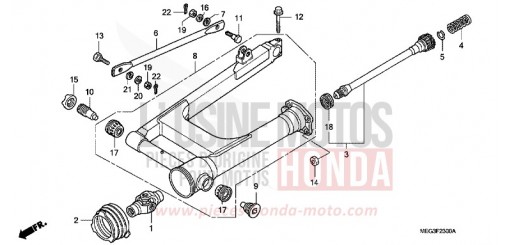 SWINGARM VT750C5 de 2005