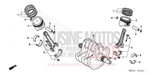 CRANKSHAFT VT750C5 de 2005