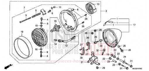 HEADLIGHT VT750C8 de 2008