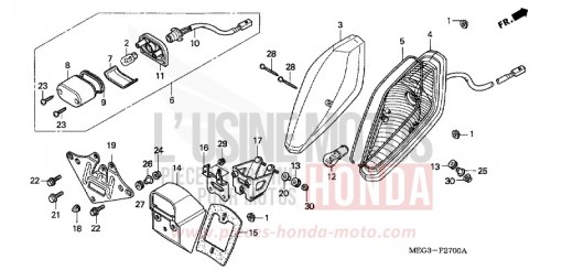 TAILLIGHT VT750CA7 de 2007