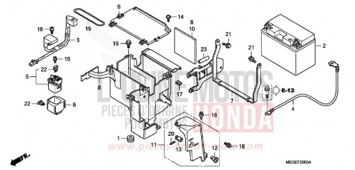 BATTERY VT750CA9 de 2009