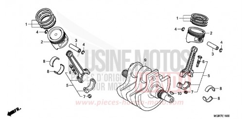 CRANKSHAFT/PISTON VT750SB de 2011