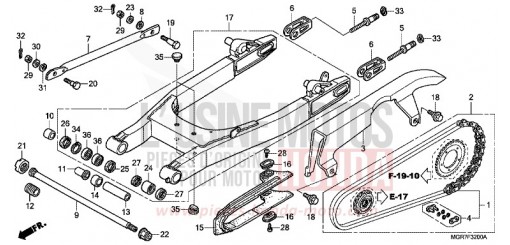 SWINGARM VT750SB de 2011