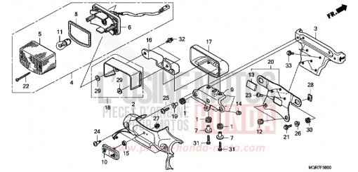 TAILLIGHT VT750SB de 2011
