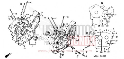 CRANKCASE NT650V3 de 2003