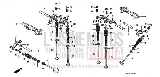 CAMSHAFT/VALVE NT650V5 de 2005
