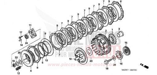 CLUTCH NT700V6 de 2006