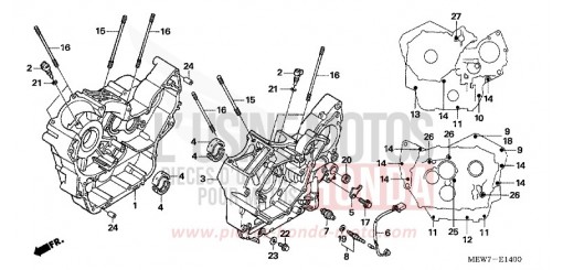 CRANKCASE NT700V7 de 2007