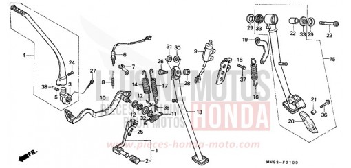 PEDAL/STAND NX650K de 1989