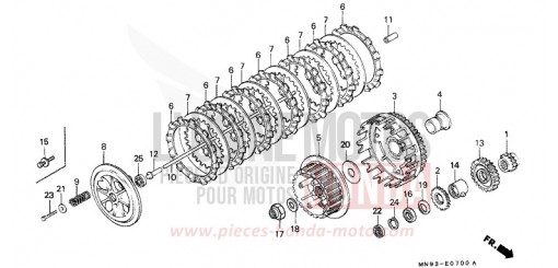 CLUTCH NX650L de 1990