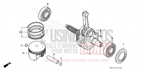 PISTON/CRANKSHAFT NX650N de 1992