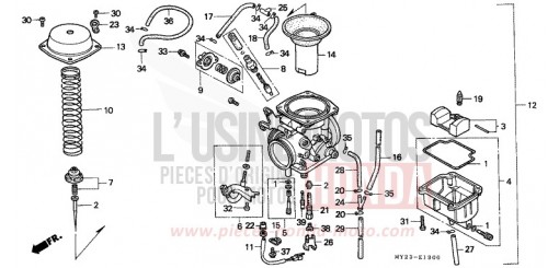 CARBURETOR NX650N de 1992