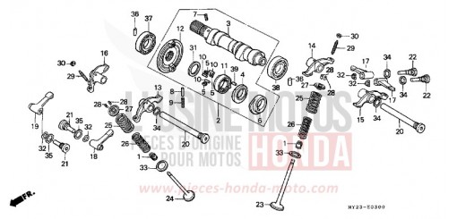 CAMSHAFT/VALVE NX650R de 1994