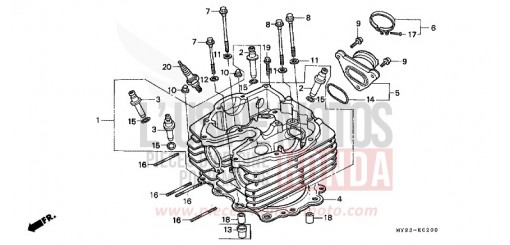 TESTATA NX650R di 1994