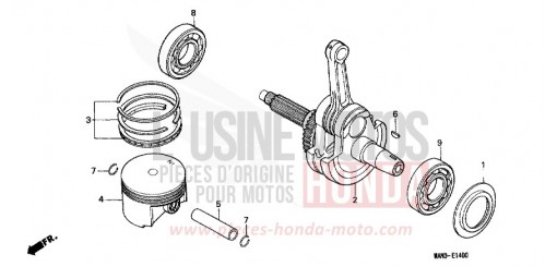 PISTON/CRANKSHAFT NX650S de 1995