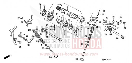 CAMSHAFT/VALVE NX650W de 1998