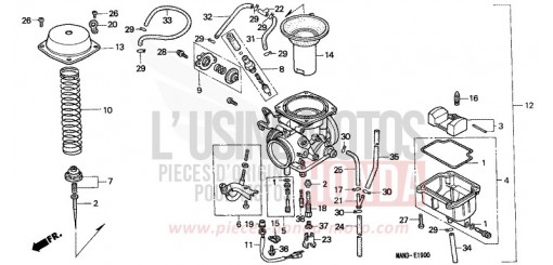 CARBURETOR NX650W de 1998