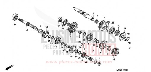 TRANSMISSION NX650X de 1999