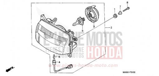 HEADLIGHT NX650X de 1999