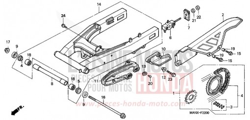 SWINGARM NX650X de 1999