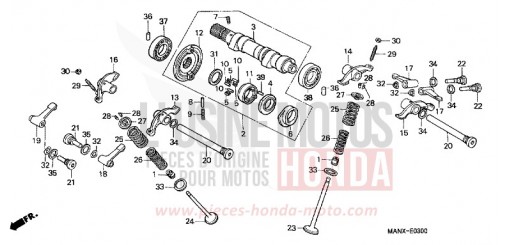 CAMSHAFT/VALVE NX650X de 1999