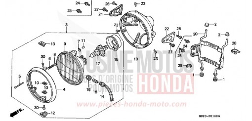 HEADLIGHT NTV650P de 1993