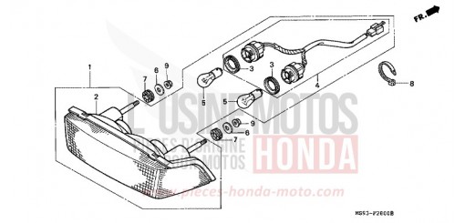 TAILLIGHT NTV650P de 1993