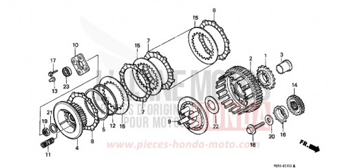 CLUTCH NTV650P de 1993