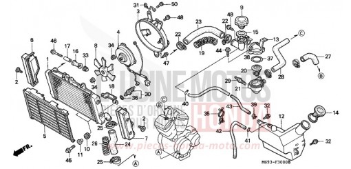 RADIATOR NTV650P de 1993