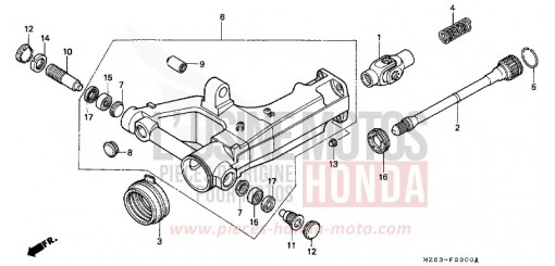 SWINGARM NTV650S de 1995