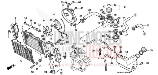RADIATOR NTV650S de 1995