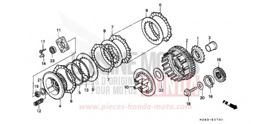 CLUTCH NTV650S de 1995