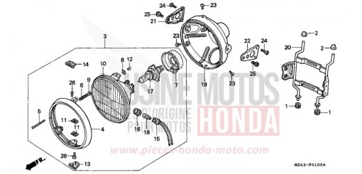 HEADLIGHT NTV650S de 1995