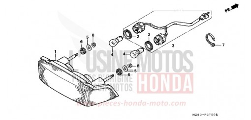 TAILLIGHT NTV650T de 1996
