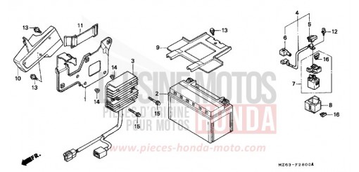 BATTERIA NTV650T di 1996