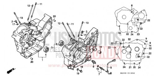 CRANKCASE NTV650T de 1996